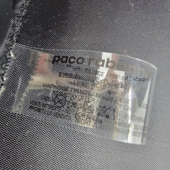 Paco Rabanne Metallic Silver Pouch Travel Bag Vanity Case Wristlet - Picture 10 of 10